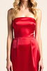 Load image into Gallery viewer, Red Square Neck Satin Backless Long Formal Dress