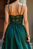 Load image into Gallery viewer, Dark Green A Line Satin Backless Long Formal Dress