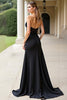 Load image into Gallery viewer, Black A Line Sweetheart Backless Long Prom Dress