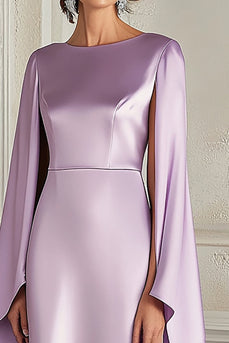 Lilac Scoop Sheath Knee-Length Formal Dress