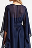 Load image into Gallery viewer, Navy Chiffon Long Sleeves Long Mother of the Bride Dress with Ruffles