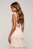 Load image into Gallery viewer, Candy Pink A Line Tulle Tiered V-Neck Long Prom Dress with Slit