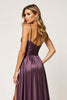 Load image into Gallery viewer, Sparkly Purple A Line Sweetheart Long Prom Dress with Slit