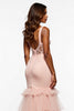 Load image into Gallery viewer, Blush Pink Mermaid Long Tulle Prom Dress with Slit