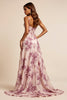 Load image into Gallery viewer, Floral Purple Corset A Line Sweetheart Long Prom Dress