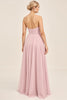 Load image into Gallery viewer, Candy Pink A Line Tulle Strapless Long Bridesmaid Dress