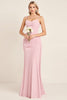 Load image into Gallery viewer, Candy Pink Sheath Satin Sweetheart Long Bridesmaid Dress