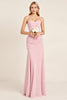 Load image into Gallery viewer, Candy Pink Sheath Satin Sweetheart Long Bridesmaid Dress