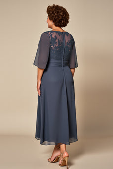 Twilight Appliqued Chiffon Long Mother of the Bride Dress