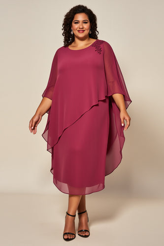 Desert Rose Chiffon A Line Long Mother of the Bride Dress