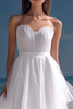 Load image into Gallery viewer, White Organza High-Low Sweetheart Rehearsal Dinner Dress