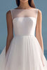 Load image into Gallery viewer, White Tulle Midi Pleated Rehearsal Dinner Dress