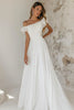 Load image into Gallery viewer, Elegant White Tulle A Line Rehearsal Dinner Dress with Ruffles