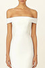 Load image into Gallery viewer, White Off the Shoulder Sheath Long Rehearsal Dinner Dress