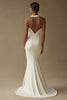 Load image into Gallery viewer, White Mermaid Keyhole Long Rehearsal Dinner Dress with Slit