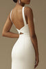 Load image into Gallery viewer, White Sweetheart Mermaid Long Rehearsal Dinner Dress with Slit