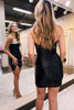 Load image into Gallery viewer, Sparkly Dark Green Sweetheart Tight Satin Homecoming Dress with Beading