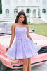 Load image into Gallery viewer, Lilac A-Line Spaghetti Straps Short Tulle Homecoming Dress