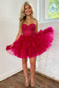 Load image into Gallery viewer, A-Line Sweetheart Pink Corset Short Homecoming Dress with Lace