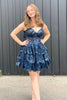 Load image into Gallery viewer, Pink Sparkly Spaghetti Straps Sequins Short Homecoming Dress