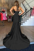 Load image into Gallery viewer, Dark Green Mermaid Sweetheart Long Prom Dress with Slit