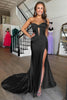 Load image into Gallery viewer, Dark Green Mermaid Sweetheart Long Prom Dress with Slit