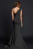 Load image into Gallery viewer, Elegant Khaki One Shouder Mermaid Ruched Long Satin Formal Dress