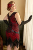 Load image into Gallery viewer, Black 1920s Plus Size Beaded Sequins Flapper Dress