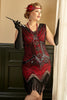 Load image into Gallery viewer, Black 1920s Plus Size Beaded Sequins Flapper Dress