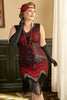 Load image into Gallery viewer, Black 1920s Plus Size Beaded Sequins Flapper Dress