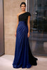 Load image into Gallery viewer, Black Brown Sheath One Shoulder Floor Length Gala Dress