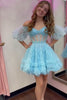 Load image into Gallery viewer, Royal Blue A-Line Corset Tulle Short Homecoming Dress