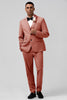 Load image into Gallery viewer, Notched Lapel Coral Single Breasted 3 Piece Prom Suits