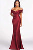 Load image into Gallery viewer, Elegant Red Off the Shoulder Mermaid Long Formal Dress