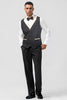 Load image into Gallery viewer, Black Shawl Lapel One Button 3 Piece Prom Suits