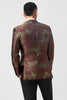 Load image into Gallery viewer, Brown Peak Lapel Jacquard One Button 2 Piece Prom Suits