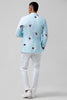 Load image into Gallery viewer, Light Blue Peak Lapel Floral One Button 2 Piece Prom Suits