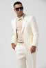 Load image into Gallery viewer, Ivory Peak Lapel Single Breasted 2 Piece Pinstripe Prom Suits