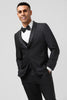 Load image into Gallery viewer, Shawl Lapel Black Single Breasted 3 Piece Prom Suits