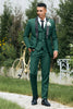 Load image into Gallery viewer, Dark Green Shawl Lapel One Button 3 Piece Prom Suits