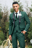 Load image into Gallery viewer, Dark Green Shawl Lapel One Button 3 Piece Prom Suits