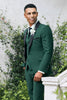 Load image into Gallery viewer, Dark Green Shawl Lapel One Button 3 Piece Prom Suits