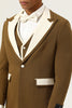 Load image into Gallery viewer, Brown Peak Lapel Single Button 3 Piece Men&#39;s Prom Suits