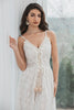 Load image into Gallery viewer, Spaghetti Straps High-Low Little White Dress with Lace