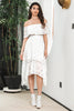 Load image into Gallery viewer, White High Low Hollow Boho Engagement Party Dress