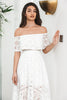 Load image into Gallery viewer, White High Low Hollow Boho Engagement Party Dress