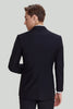 Load image into Gallery viewer, Black Three Piece Suit for Men with Notched Lapel