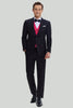 Load image into Gallery viewer, Black Pink 2 Piece Notched Lapel Men&#39;s Suits