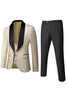 Load image into Gallery viewer, White Jacquard Men&#39;s 3 Pieces Prom Suits