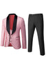 Load image into Gallery viewer, White Jacquard Men&#39;s 3 Pieces Prom Suits